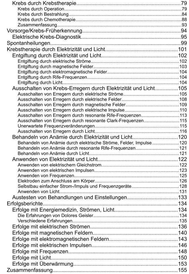 Krebstherapie mit Elektrizitaet