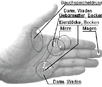 Handflächen abtasten